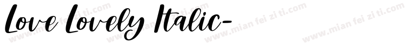Love Lovely Italic字体转换